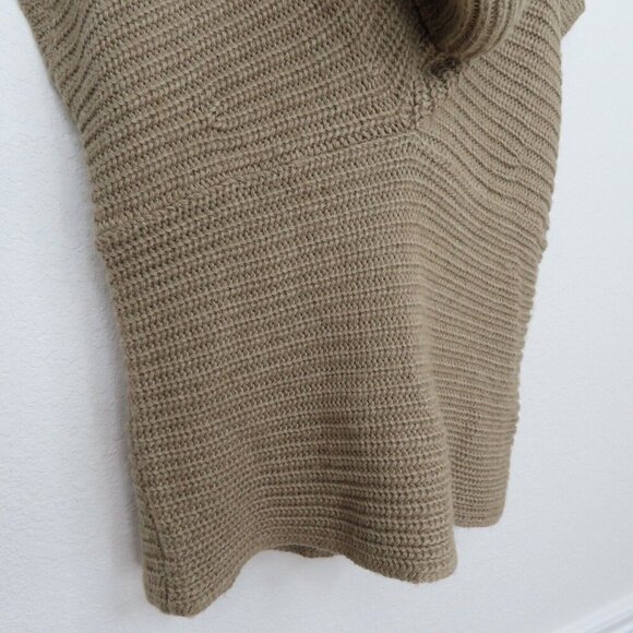 Lauren Ralph Lauren Womens Medium Beige Chunky Knit Cowl Neck Sleeveless Sweater - Picture 3 of 7